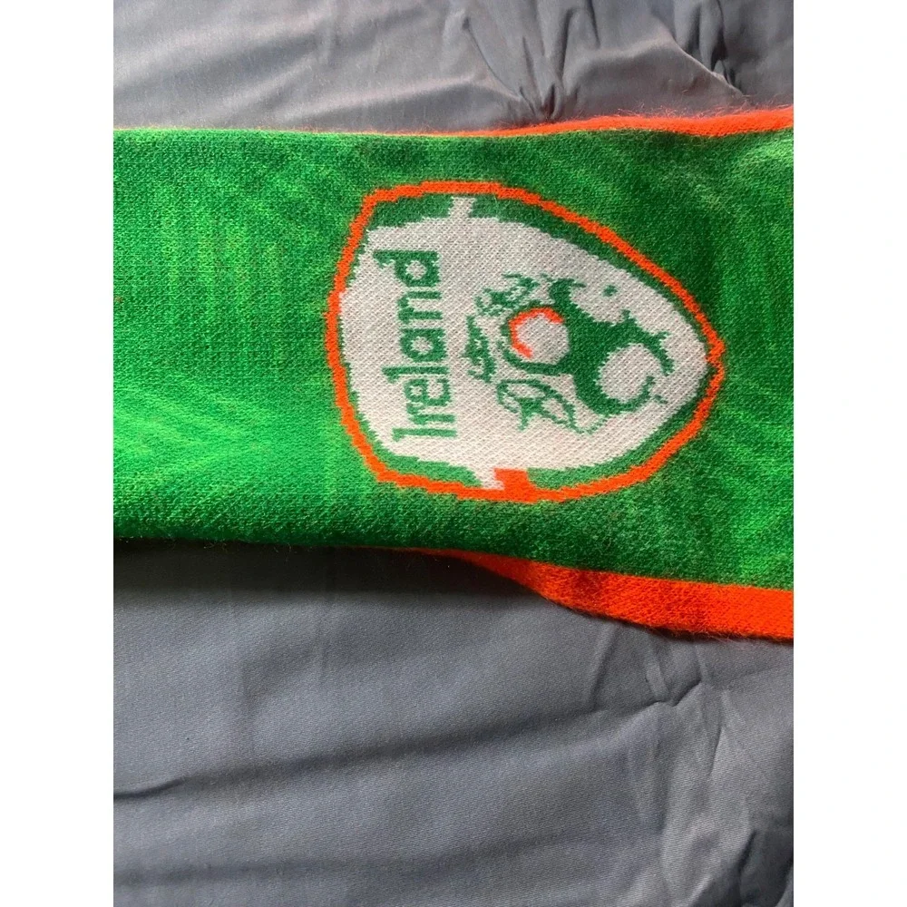 Ireland Football Soccer Knit Fan Scarf Green Orange Supporter Futbol New Balance